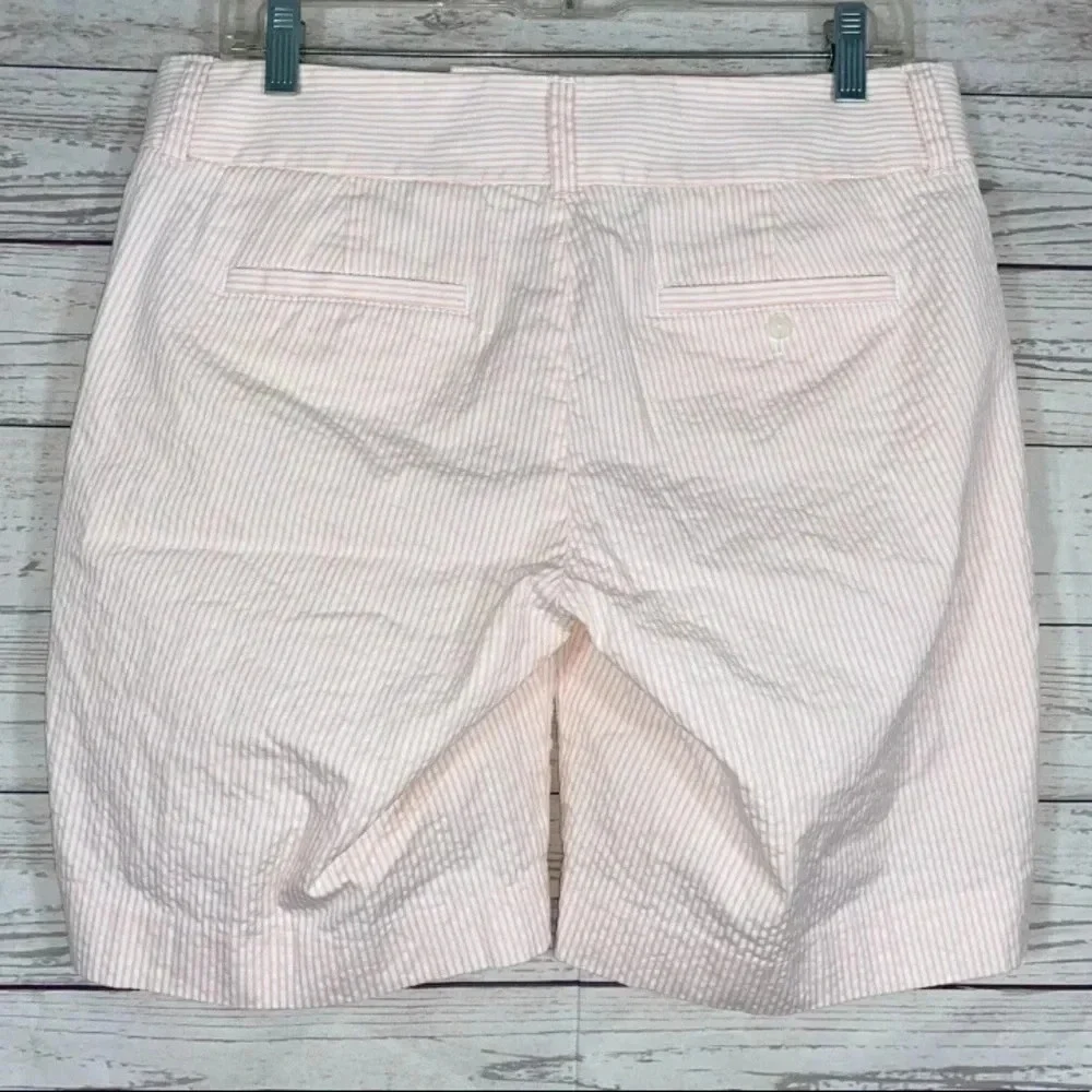 J Crew pinstriped women’s bermuda shorts style F1236 flat front size 6 - Picture 4 of 6